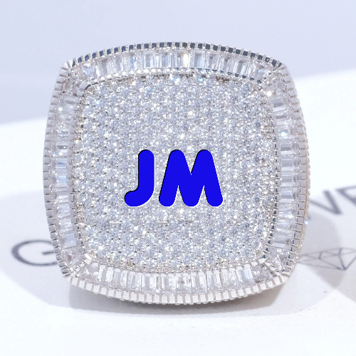 CUSTOM LETTER 3D ICED RING
