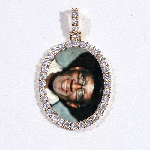 3D Oval Custom Picture Pendant
