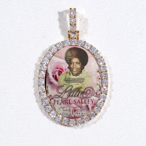 3D Oval Custom Picture Pendant