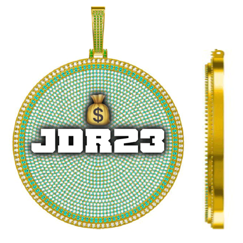 CUSTOM LETTER NECKLACE 3D BIG DISC
