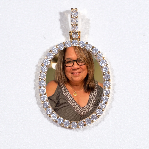 3D Oval Custom Picture Pendant