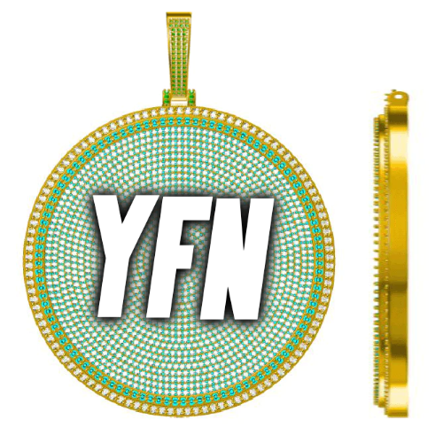 CUSTOM LETTER NECKLACE 3D BIG DISC