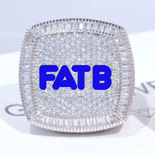 CUSTOM LETTER 3D ICED RING