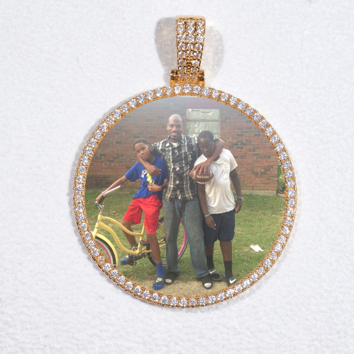 MEDIUM 3D CIRCLE CUSTOM PICTURE PENDANT