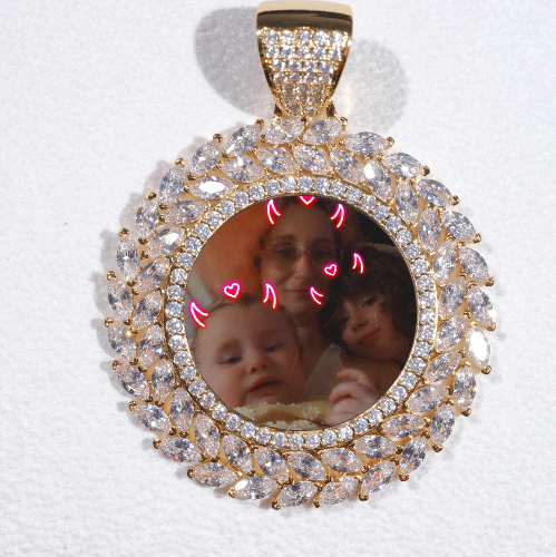 Large 3D Wheat Ear Custom Picture Pendant