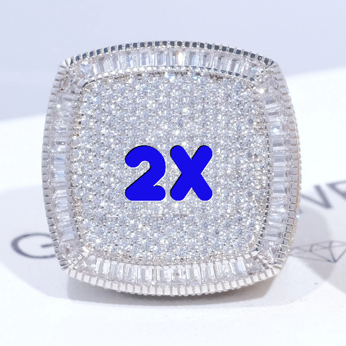 CUSTOM LETTER 3D ICED RING