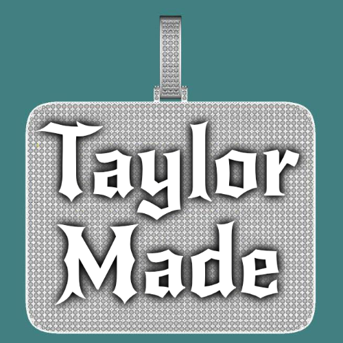 CUSTOM LETTER NECKLACE 3D BIG SQUARE
