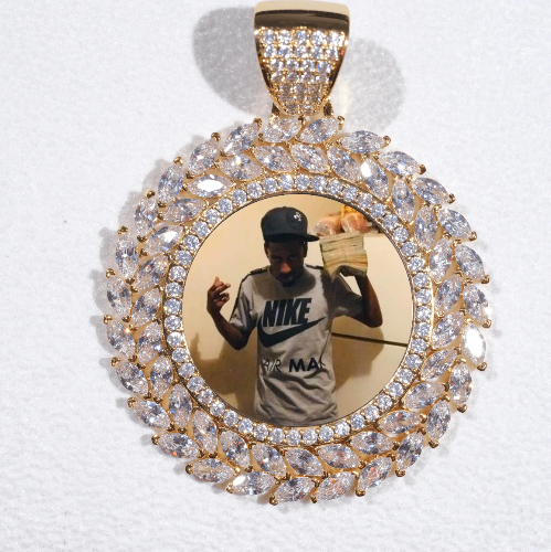 Large 3D Wheat Ear Custom Picture Pendant