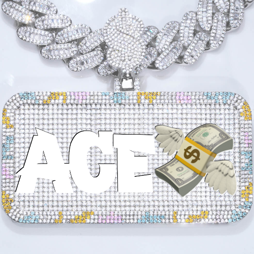 CUSTOM LETTER NECKLACE 3D COLORFUL SQUARE