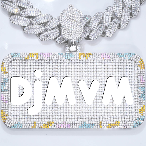 CUSTOM LETTER NECKLACE 3D COLORFUL SQUARE