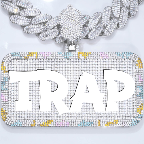 CUSTOM LETTER NECKLACE 3D COLORFUL SQUARE