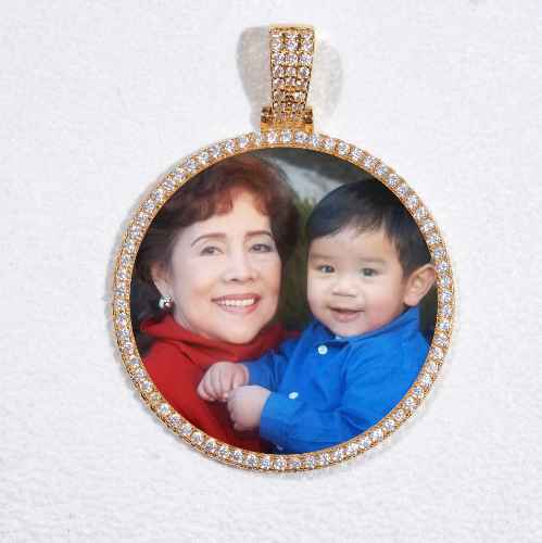 MEDIUM 3D CIRCLE CUSTOM PICTURE PENDANT