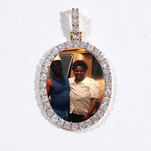 3D Oval Custom Picture Pendant