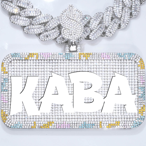 CUSTOM LETTER NECKLACE 3D COLORFUL SQUARE