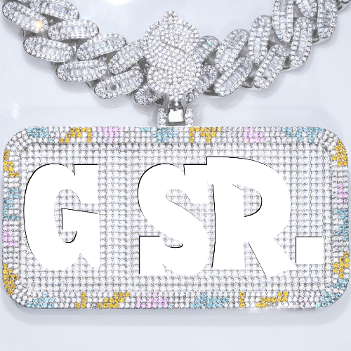 CUSTOM LETTER NECKLACE 3D COLORFUL SQUARE