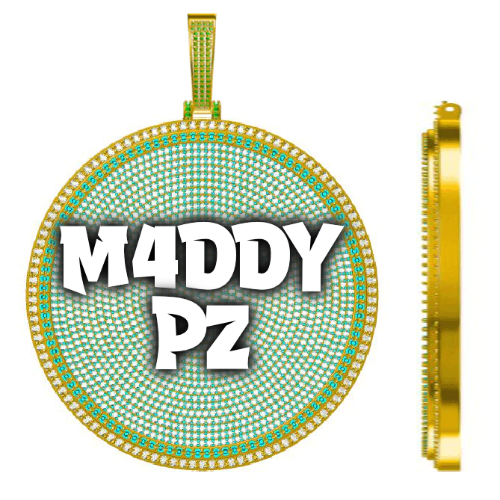 CUSTOM LETTER NECKLACE 3D BIG DISC