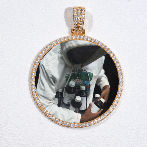 MEDIUM 3D CIRCLE CUSTOM PICTURE PENDANT
