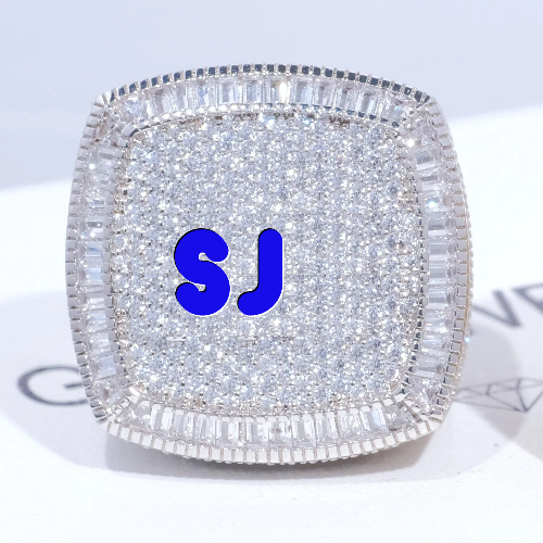 CUSTOM LETTER 3D ICED RING