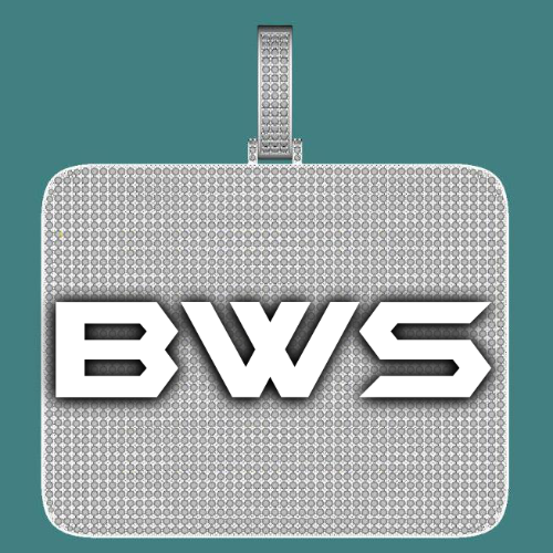 CUSTOM LETTER NECKLACE 3D BIG SQUARE