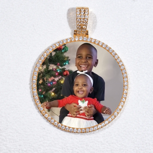 MEDIUM 3D CIRCLE CUSTOM PICTURE PENDANT