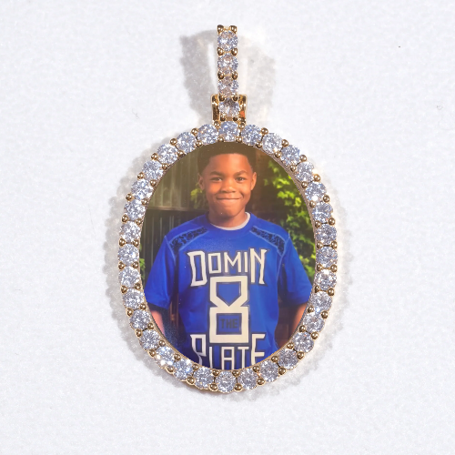 3D Oval Custom Picture Pendant