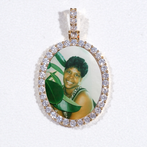 3D Oval Custom Picture Pendant