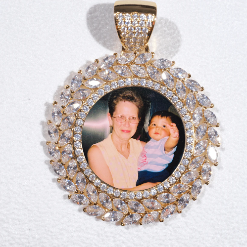 Large 3D Wheat Ear Custom Picture Pendant