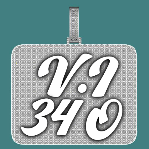 CUSTOM LETTER NECKLACE 3D BIG SQUARE