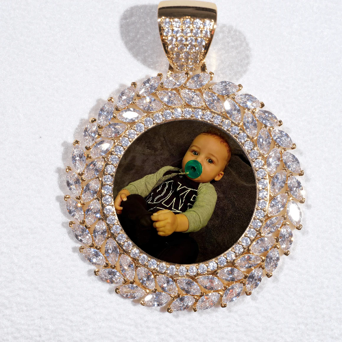 Large 3D Wheat Ear Custom Picture Pendant