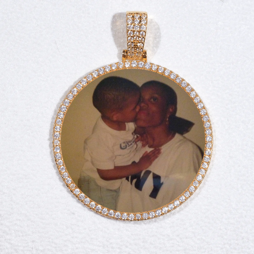 MEDIUM 3D CIRCLE CUSTOM PICTURE PENDANT