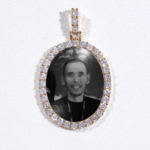 3D Oval Custom Picture Pendant