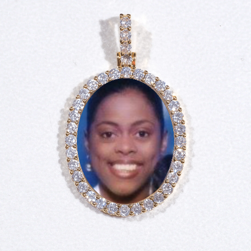 3D Oval Custom Picture Pendant