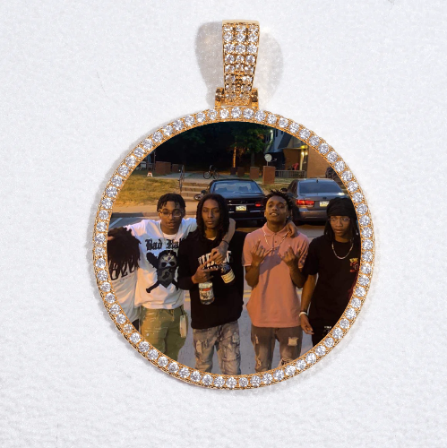 MEDIUM 3D CIRCLE CUSTOM PICTURE PENDANT