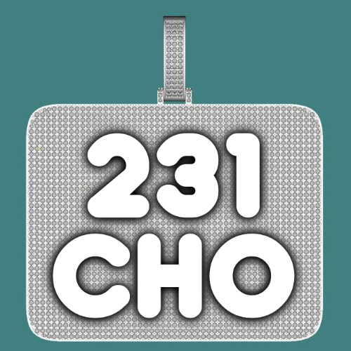 CUSTOM LETTER NECKLACE 3D BIG SQUARE