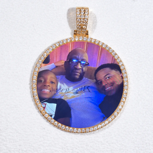 MEDIUM 3D CIRCLE CUSTOM PICTURE PENDANT