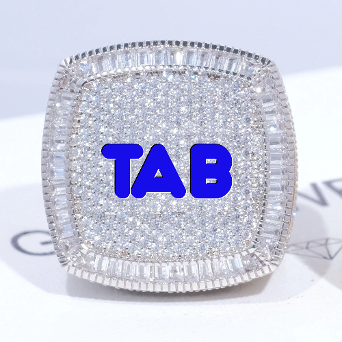 CUSTOM LETTER 3D ICED RING