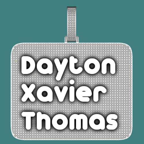 CUSTOM LETTER NECKLACE 3D BIG SQUARE
