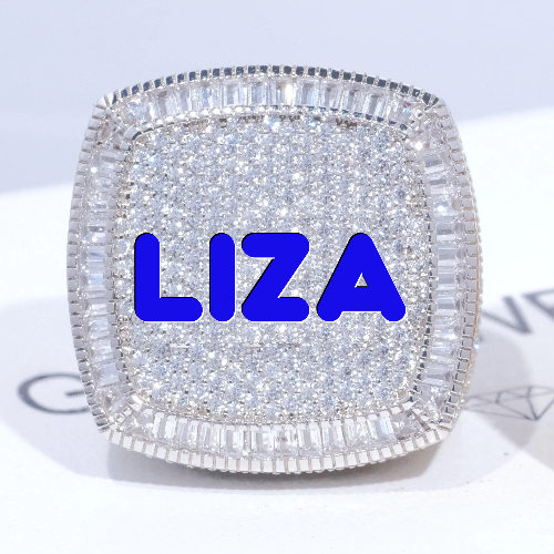 CUSTOM LETTER 3D ICED RING