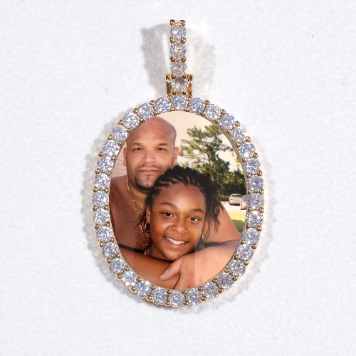 3D Oval Custom Picture Pendant