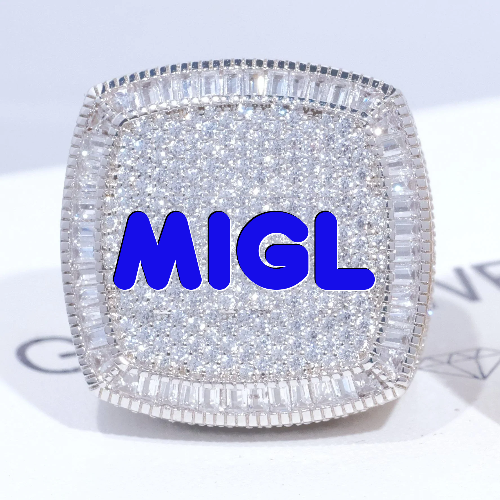 CUSTOM LETTER 3D ICED RING