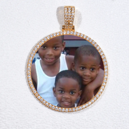 MEDIUM 3D CIRCLE CUSTOM PICTURE PENDANT