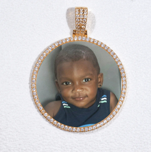 MEDIUM 3D CIRCLE CUSTOM PICTURE PENDANT