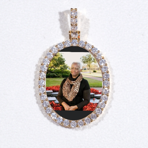 3D Oval Custom Picture Pendant