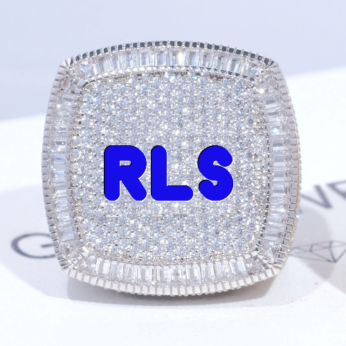 CUSTOM LETTER 3D ICED RING