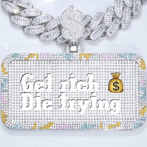 CUSTOM LETTER NECKLACE 3D COLORFUL SQUARE
