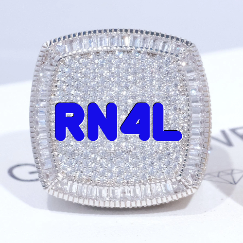 CUSTOM LETTER 3D ICED RING
