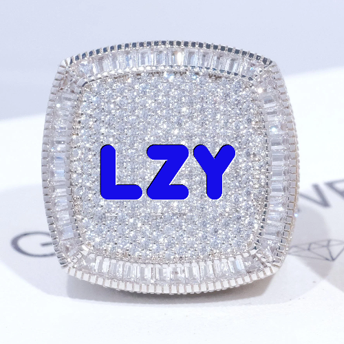 CUSTOM LETTER 3D ICED RING