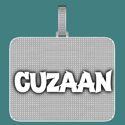 CUSTOM LETTER NECKLACE 3D BIG SQUARE