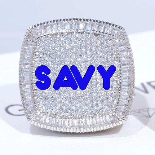 CUSTOM LETTER 3D ICED RING