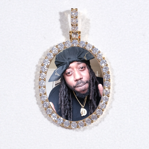 3D Oval Custom Picture Pendant